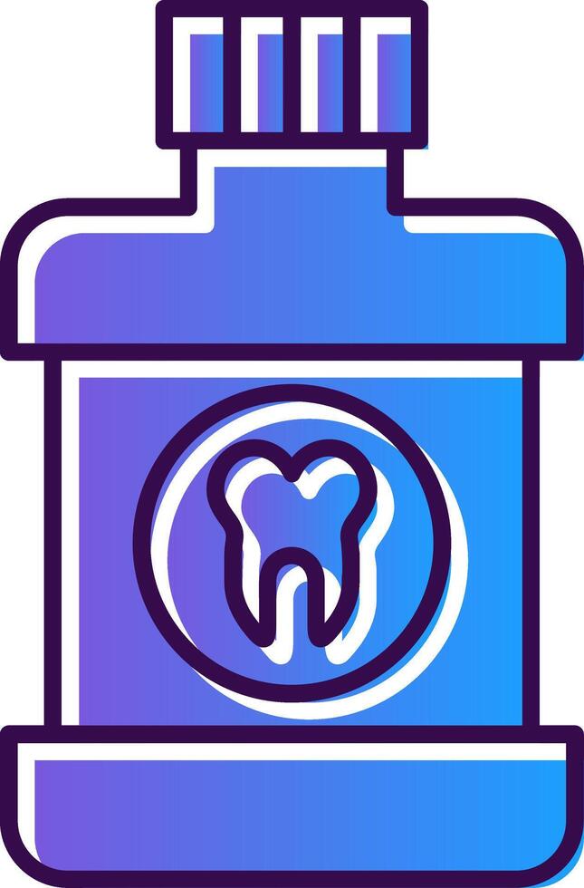 Mouthwash Gradient Filled Icon vector