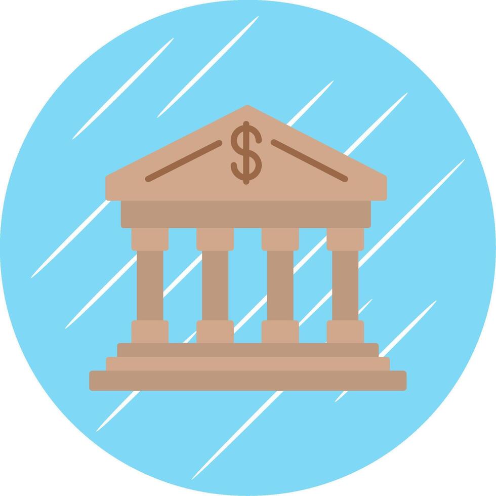 Bank Flat Blue Circle Icon vector