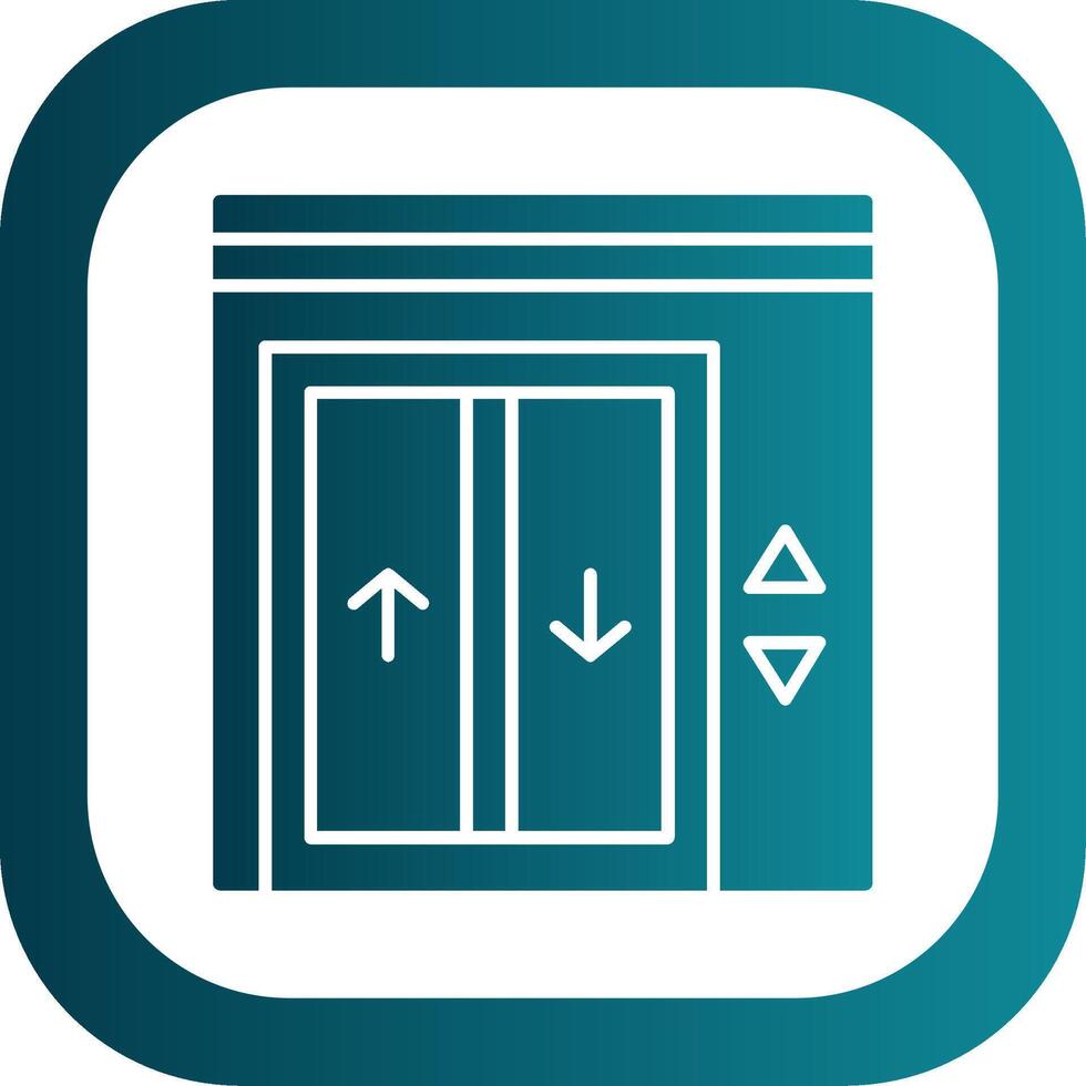 Elevator Glyph Gradient Round Corner Icon vector