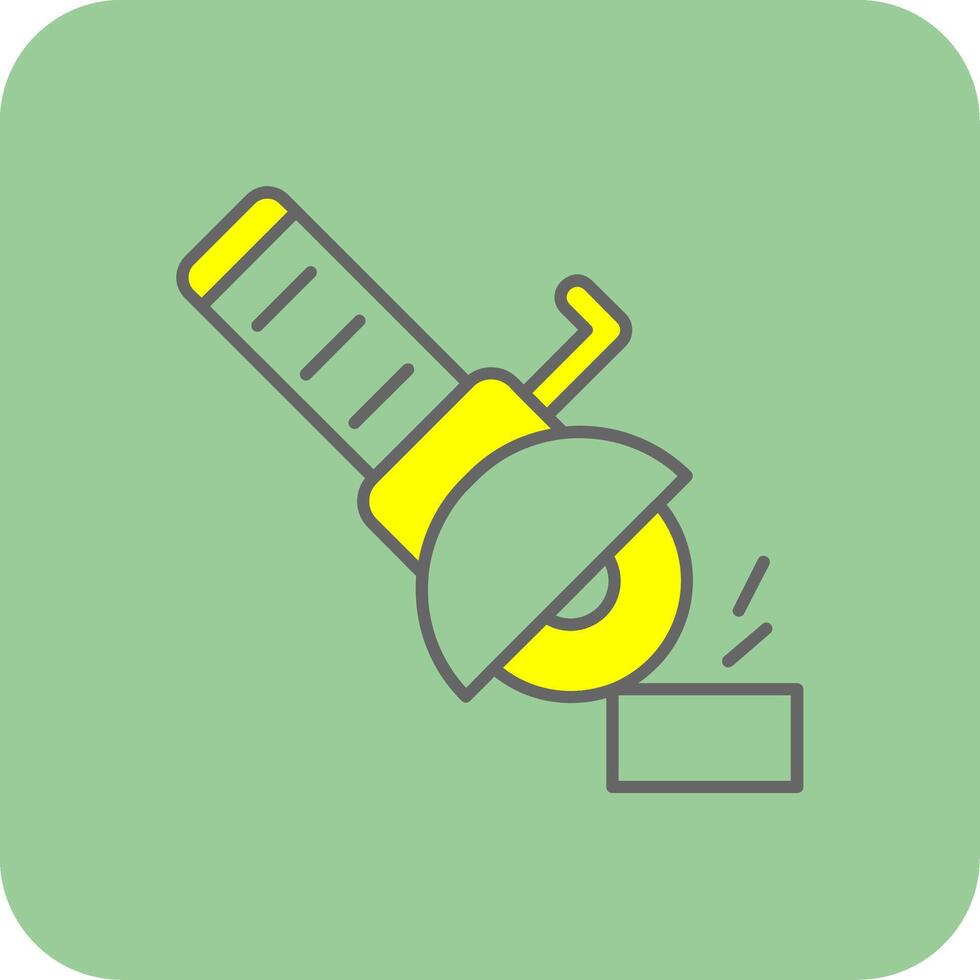 Grinder Filled Yellow Icon vector