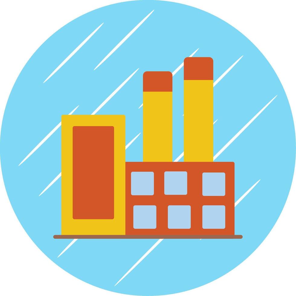 Industrial Buildings Flat Blue Circle Icon vector