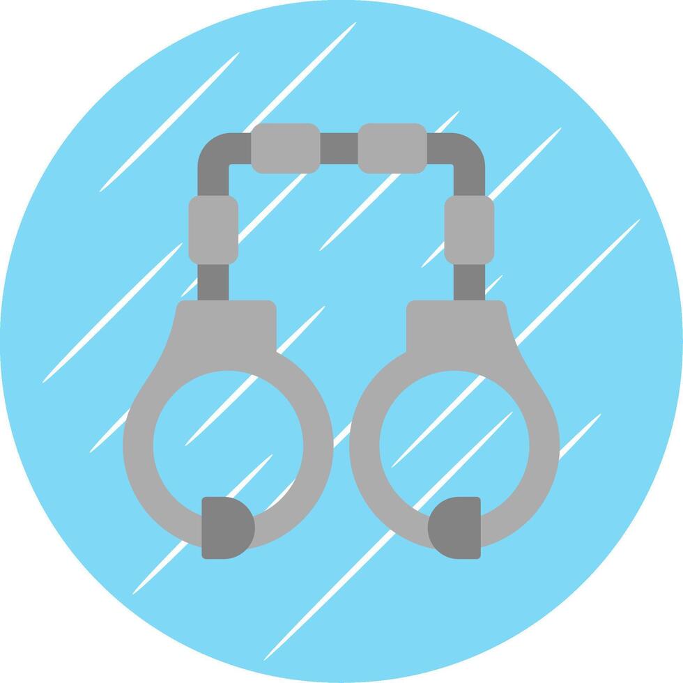 Handcuffs Flat Blue Circle Icon vector