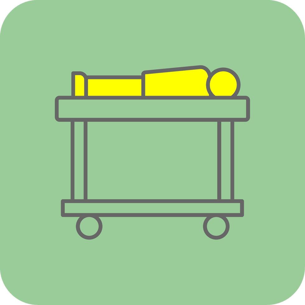 Dead body Filled Yellow Icon vector