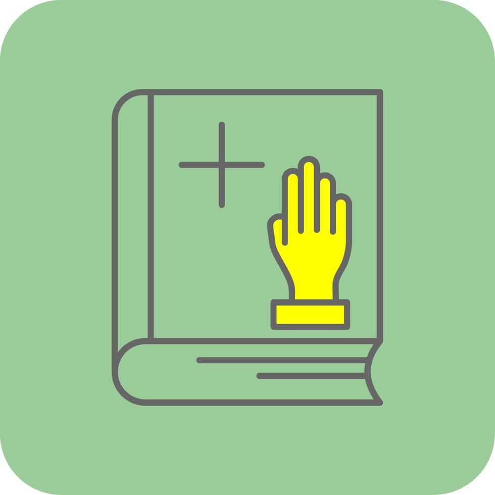 Oath Filled Yellow Icon vector