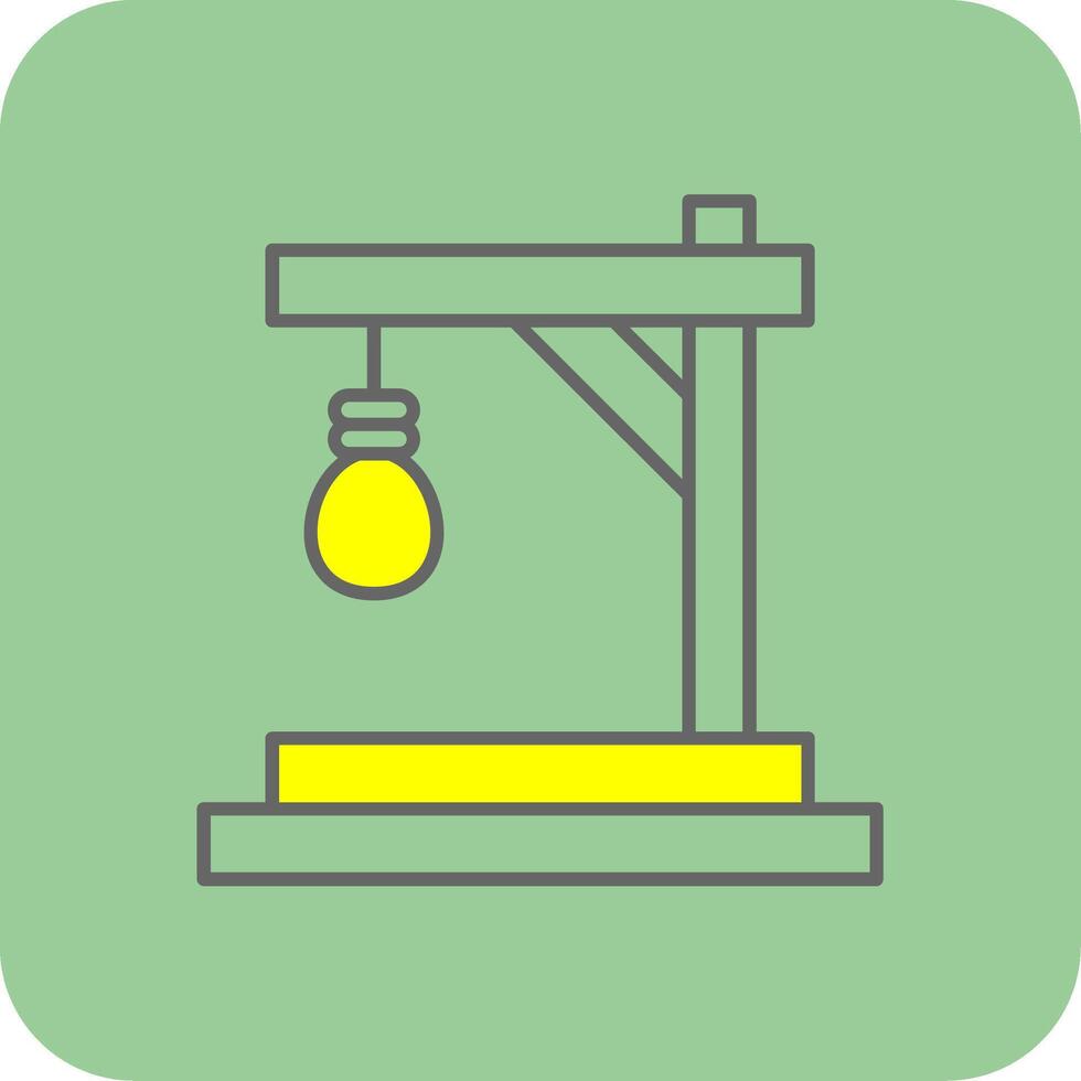 Gallows Filled Yellow Icon vector