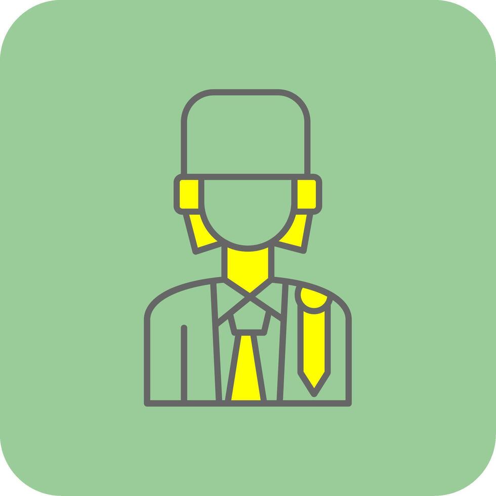 Lawyer Filled Yellow Icon vector