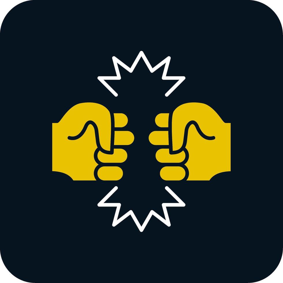 Fighting Glyph Two Color Icon vector