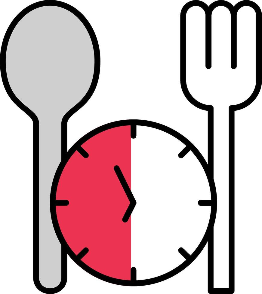 Fasting Filled Half Cut Icon vector