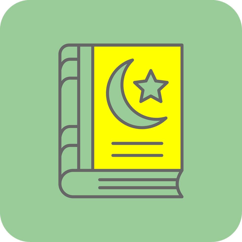 Holy Book Filled Yellow Icon vector