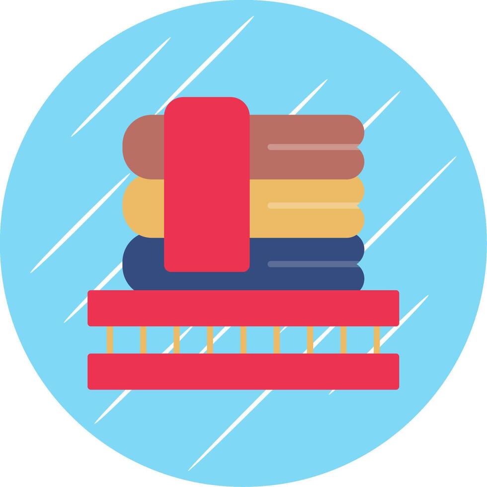 Blanket Flat Blue Circle Icon vector