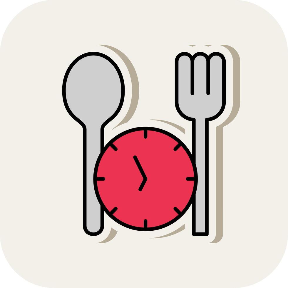 Fasting Line Filled White Shadow Icon vector
