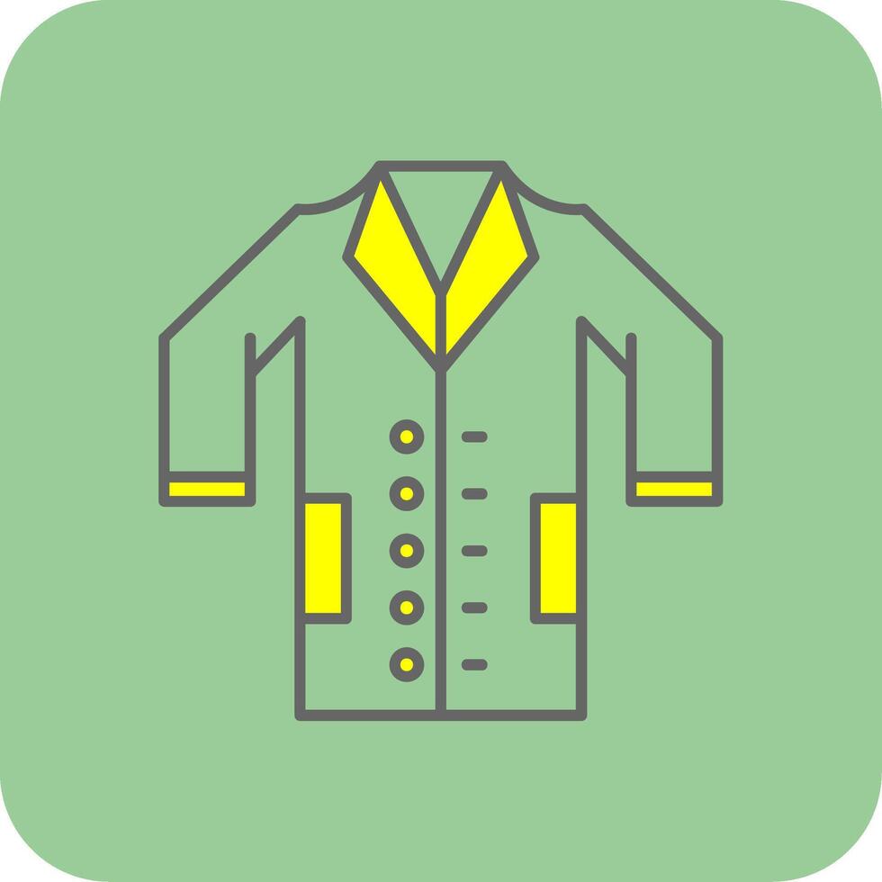 Coat Filled Yellow Icon vector