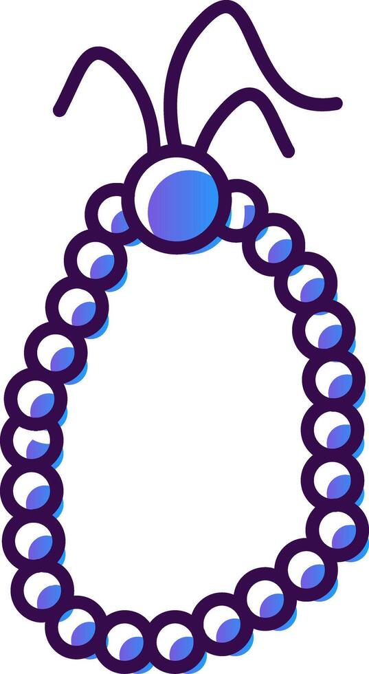 Prayer Beads Gradient Filled Icon vector