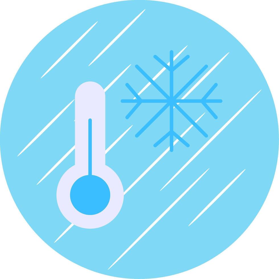 Cold Flat Blue Circle Icon vector