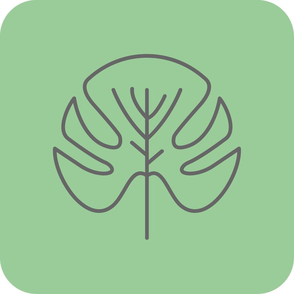 Monstera Filled Yellow Icon vector