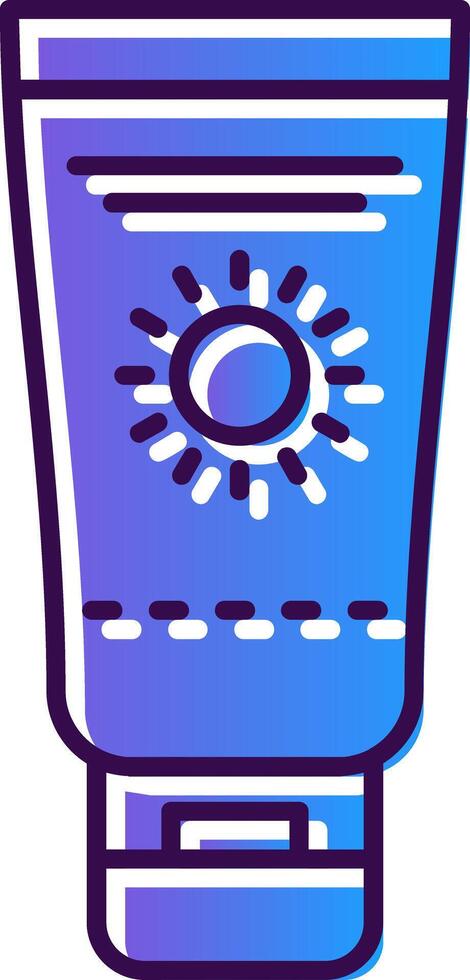 Sunscreen Gradient Filled Icon vector