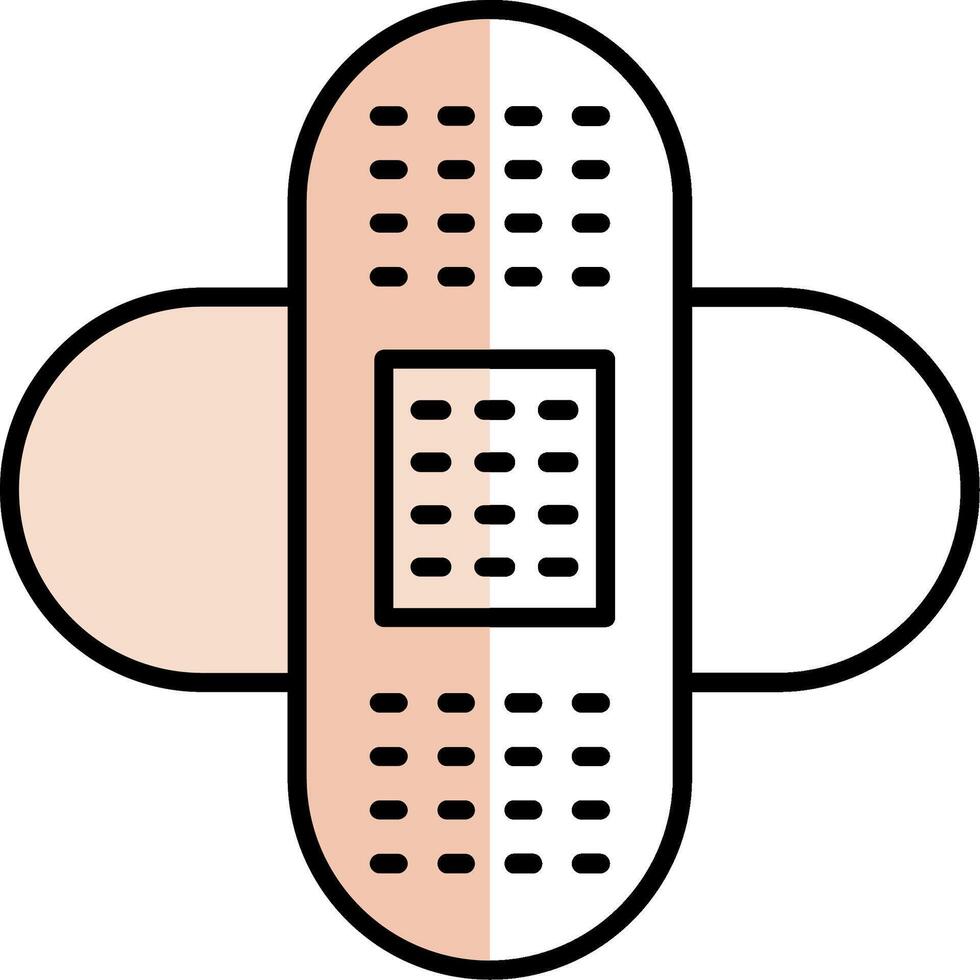 Bandages Filled Half Cut Icon vector