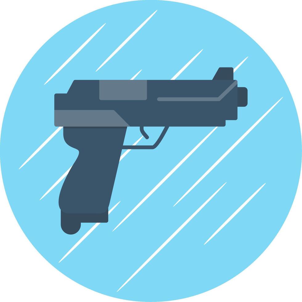 Gun Flat Blue Circle Icon vector