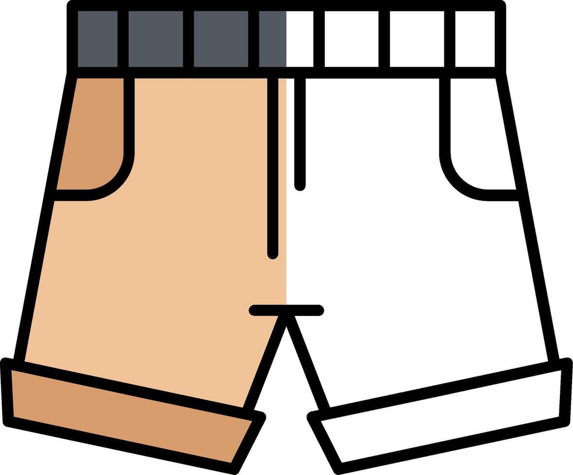 Shorts Filled Half Cut Icon vector