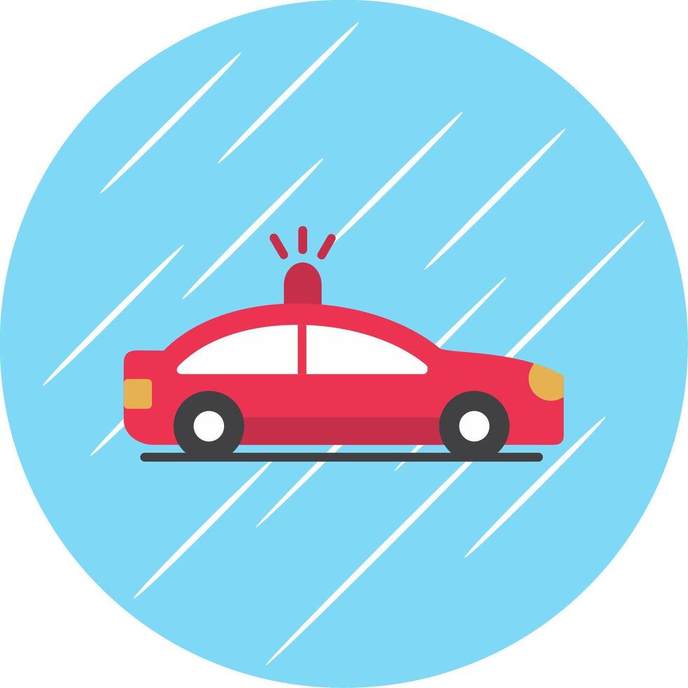 Police Car Flat Blue Circle Icon vector