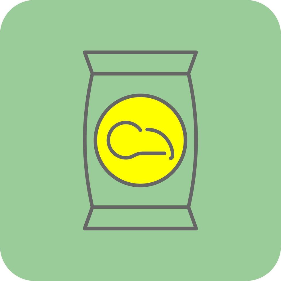 Crisps Filled Yellow Icon vector