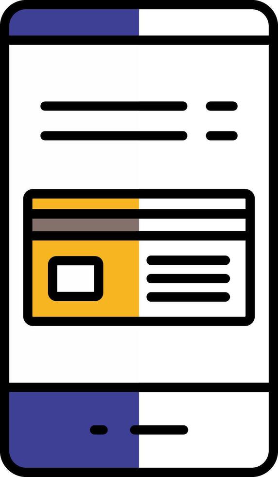 Card Payment Filled Half Cut Icon vector