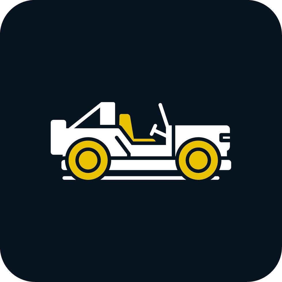 Safari Jeep Glyph Two Color Icon vector