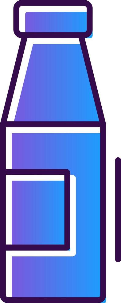 Milk Bottle Gradient Filled Icon vector