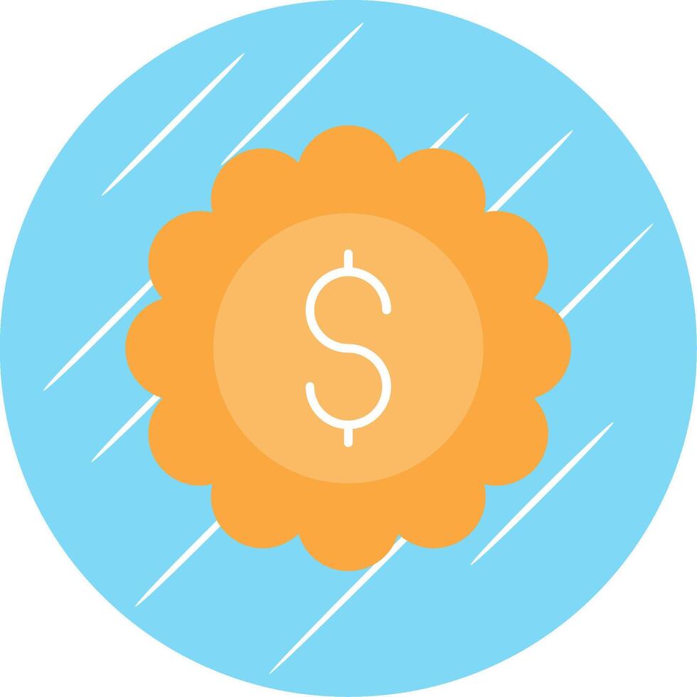 Cost Flat Blue Circle Icon vector