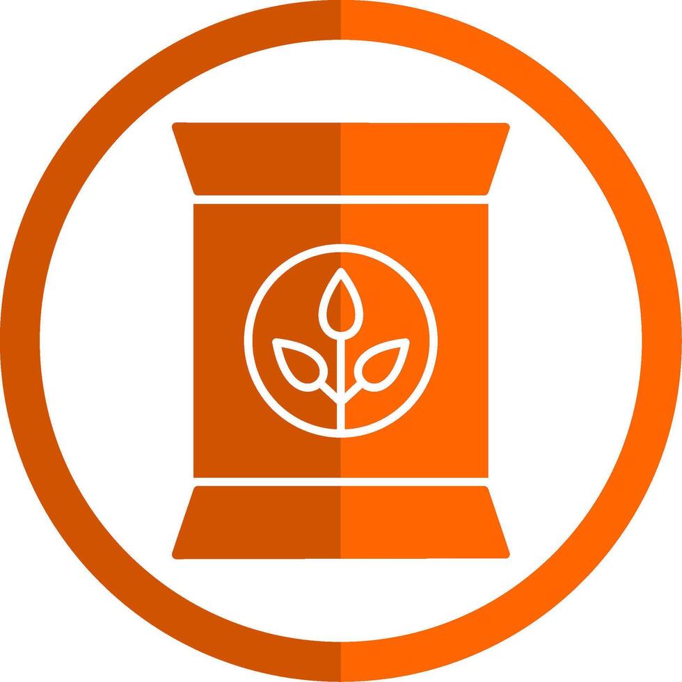 Fertilizer Glyph Orange Circle Icon vector