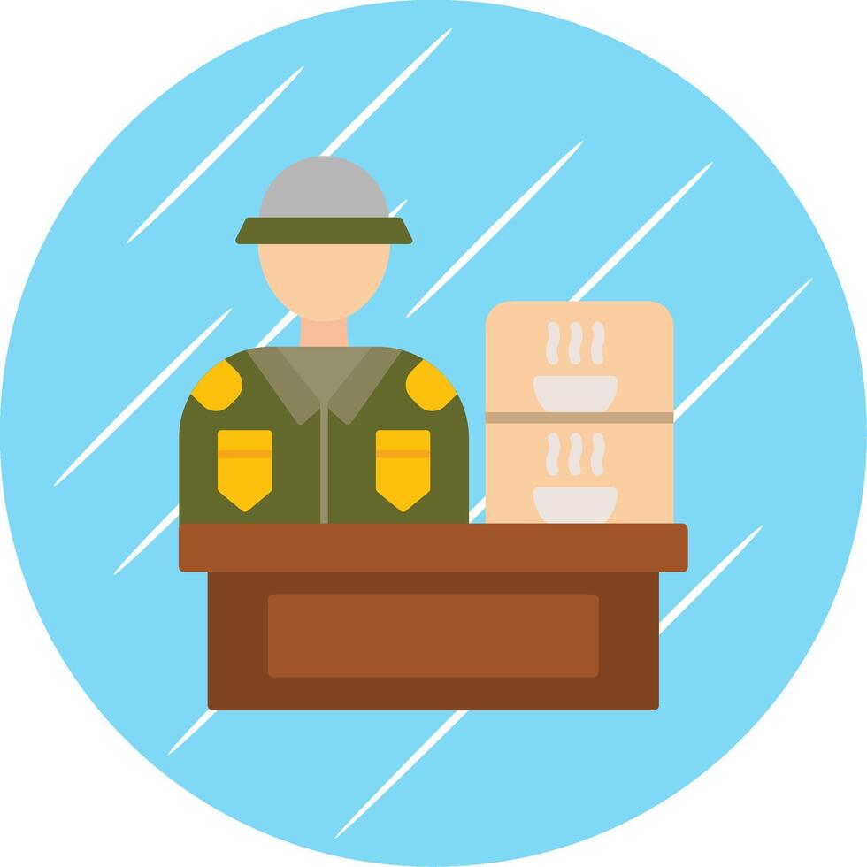 Canteen Flat Blue Circle Icon vector