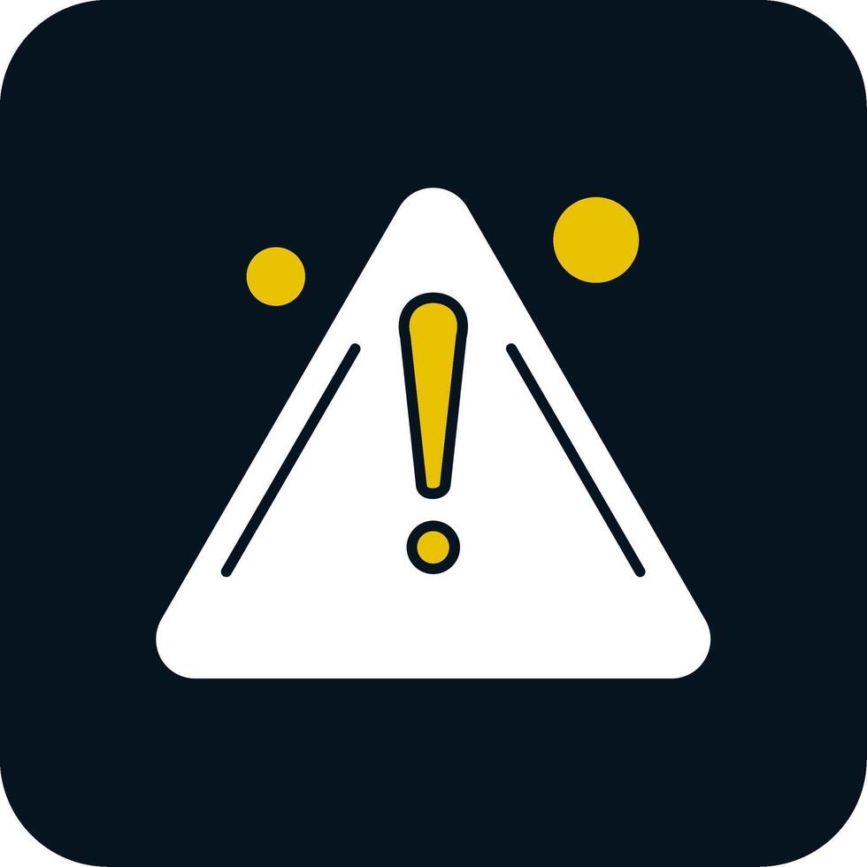 Warning Glyph Two Color Icon vector