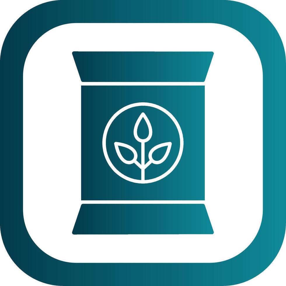 Fertilizer Glyph Gradient Round Corner Icon vector