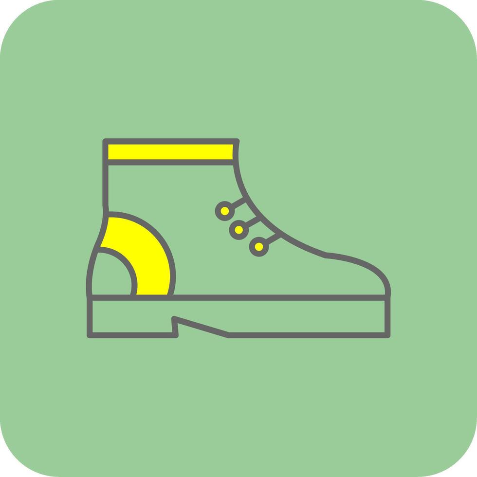 Boot Filled Yellow Icon vector