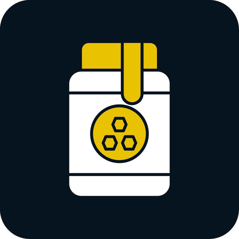 Honey Jar Glyph Two Color Icon vector