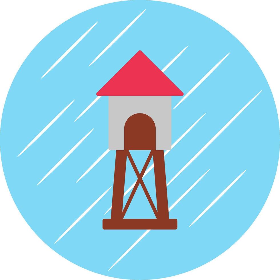 Watchtower Flat Blue Circle Icon vector