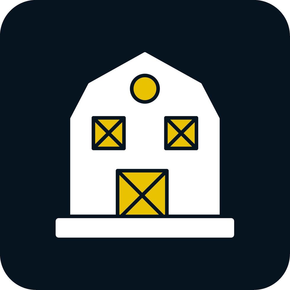 Barn Glyph Two Color Icon vector