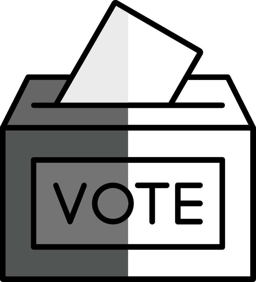 Voting Booth Filled Half Cut Icon vector