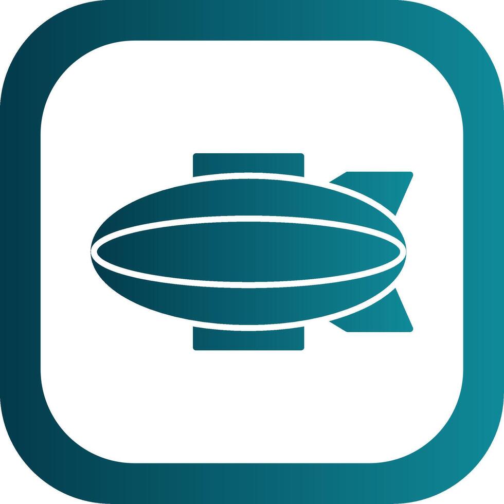 Blimp Glyph Gradient Round Corner Icon vector