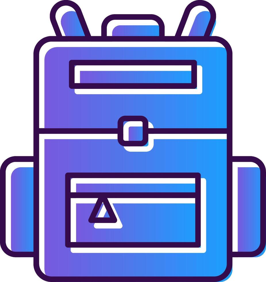 Backpack Gradient Filled Icon vector