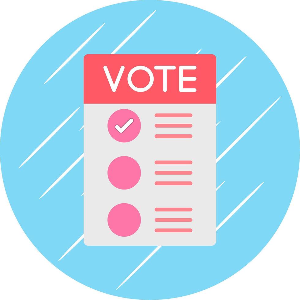 Number of vote Flat Blue Circle Icon vector