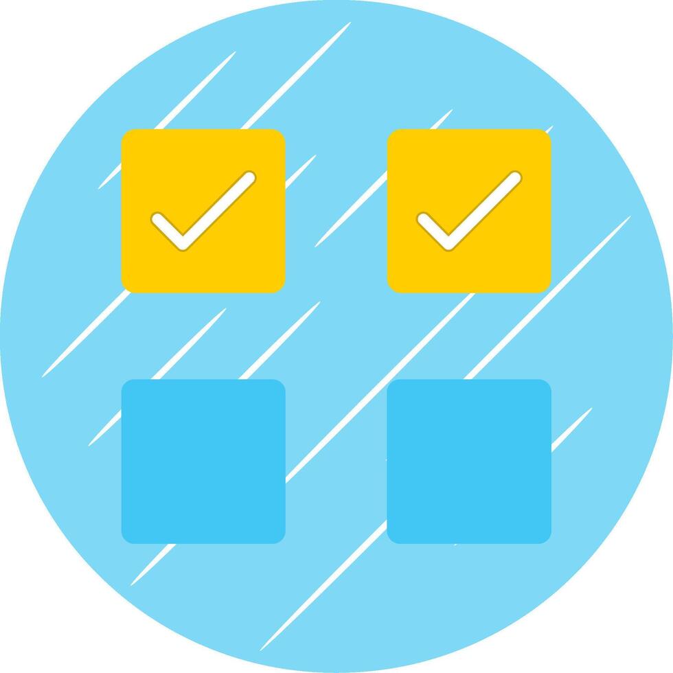 Check Box Flat Blue Circle Icon vector