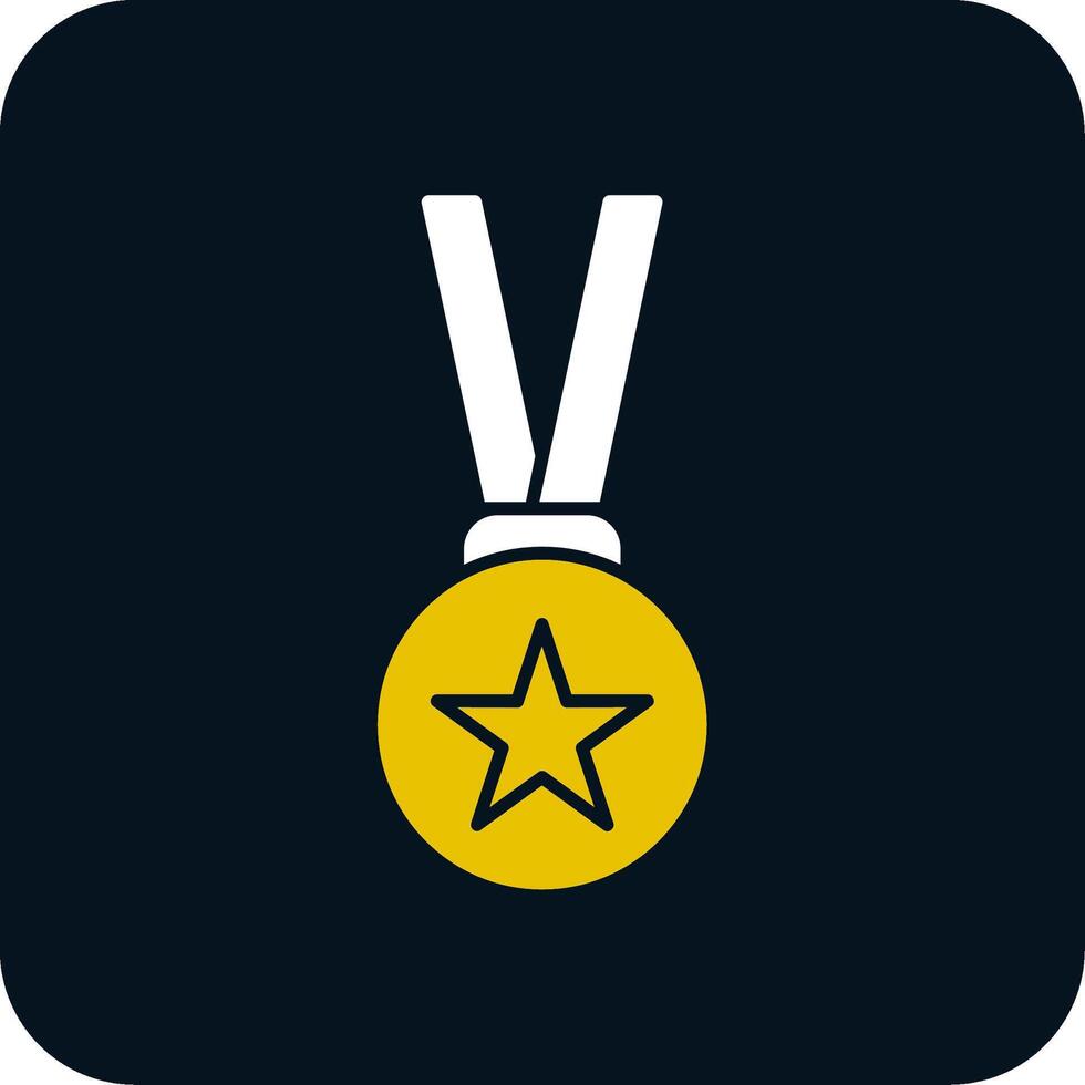 Medal Glyph Two Color Icon vector