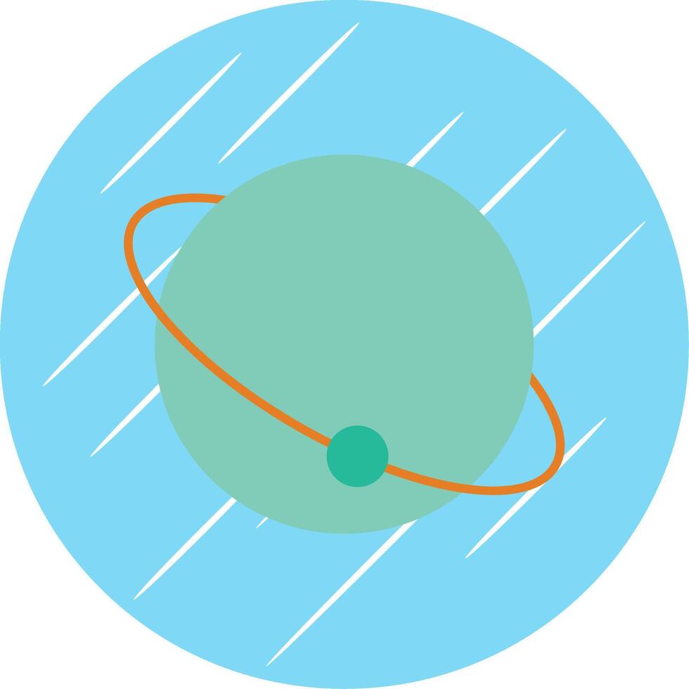 Planet Flat Blue Circle Icon vector