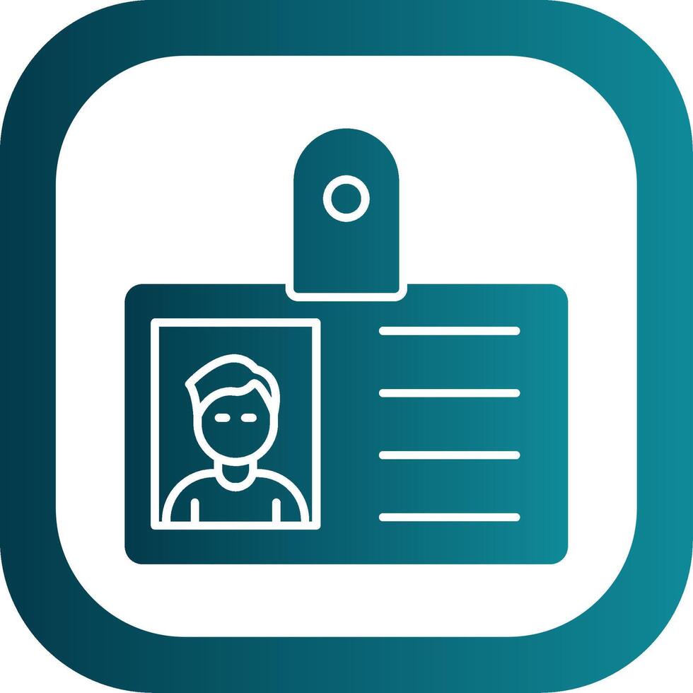 Id Glyph Gradient Round Corner Icon vector
