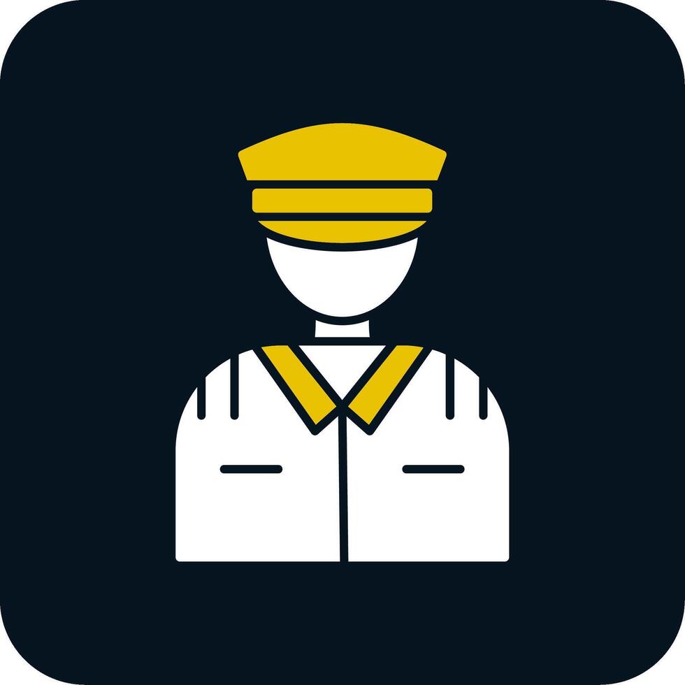 Pilot Glyph Two Color Icon vector