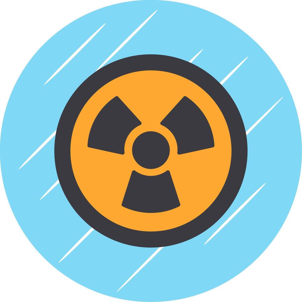 Nuclear Flat Blue Circle Icon vector