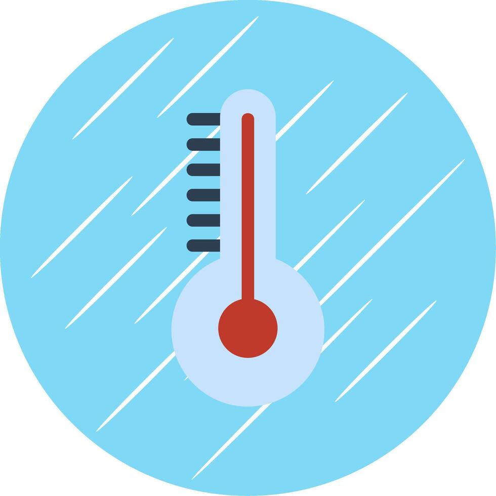 Temperature Flat Blue Circle Icon vector