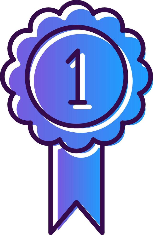Ribbon Gradient Filled Icon vector