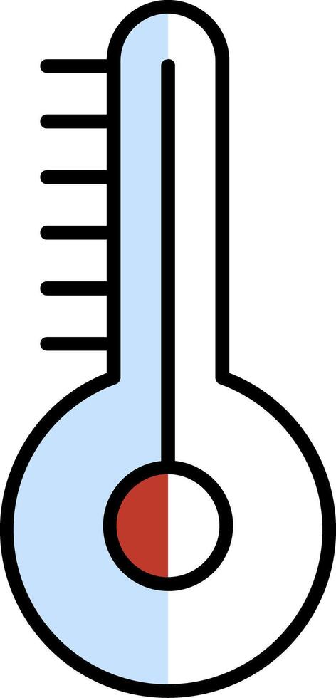 Temperature Filled Half Cut Icon vector